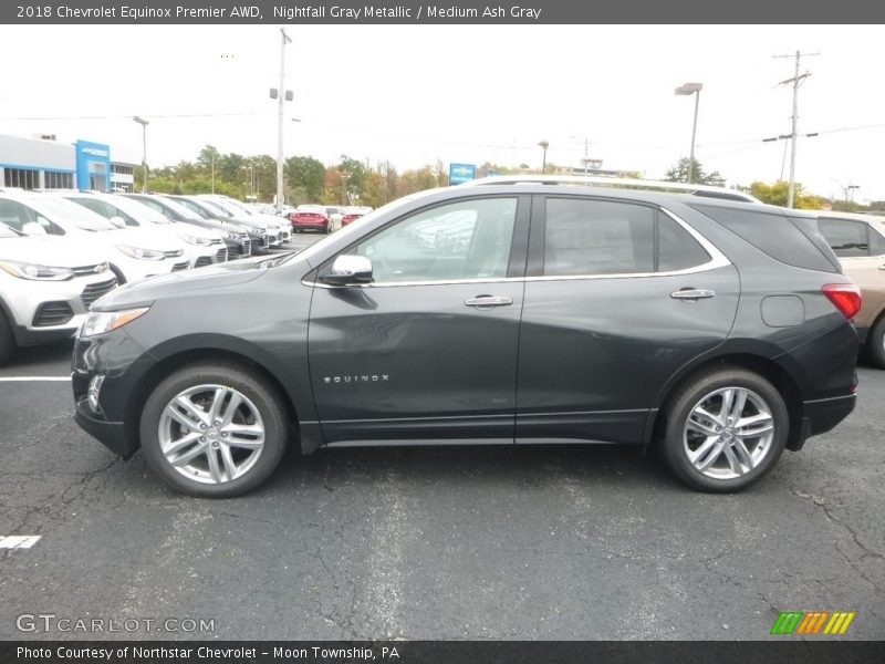 Nightfall Gray Metallic / Medium Ash Gray 2018 Chevrolet Equinox Premier AWD