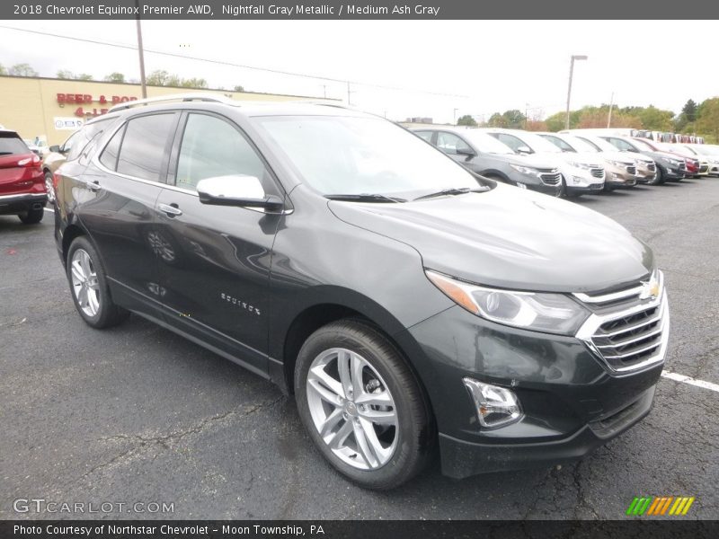 Nightfall Gray Metallic / Medium Ash Gray 2018 Chevrolet Equinox Premier AWD