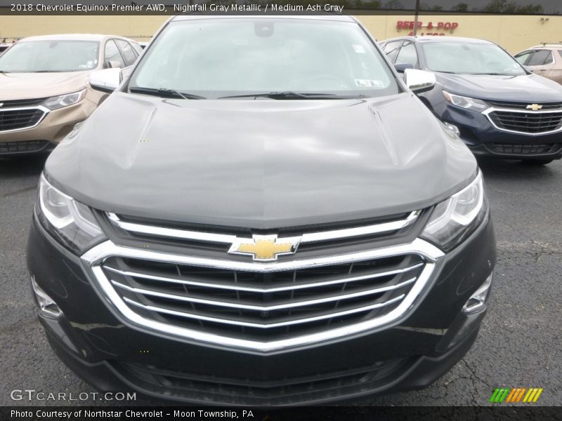 Nightfall Gray Metallic / Medium Ash Gray 2018 Chevrolet Equinox Premier AWD