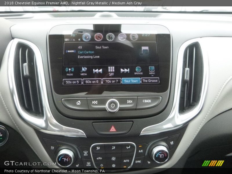 Nightfall Gray Metallic / Medium Ash Gray 2018 Chevrolet Equinox Premier AWD