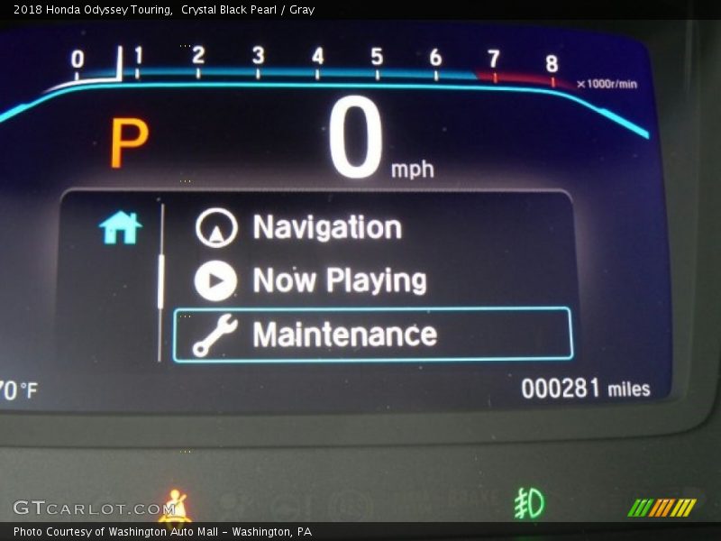 Crystal Black Pearl / Gray 2018 Honda Odyssey Touring