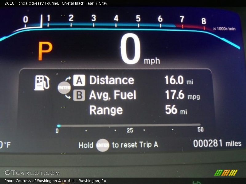 Crystal Black Pearl / Gray 2018 Honda Odyssey Touring