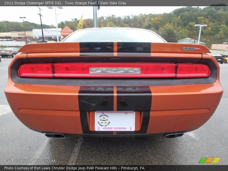 Toxic Orange Pearl / Dark Slate Gray 2011 Dodge Challenger SRT8 392