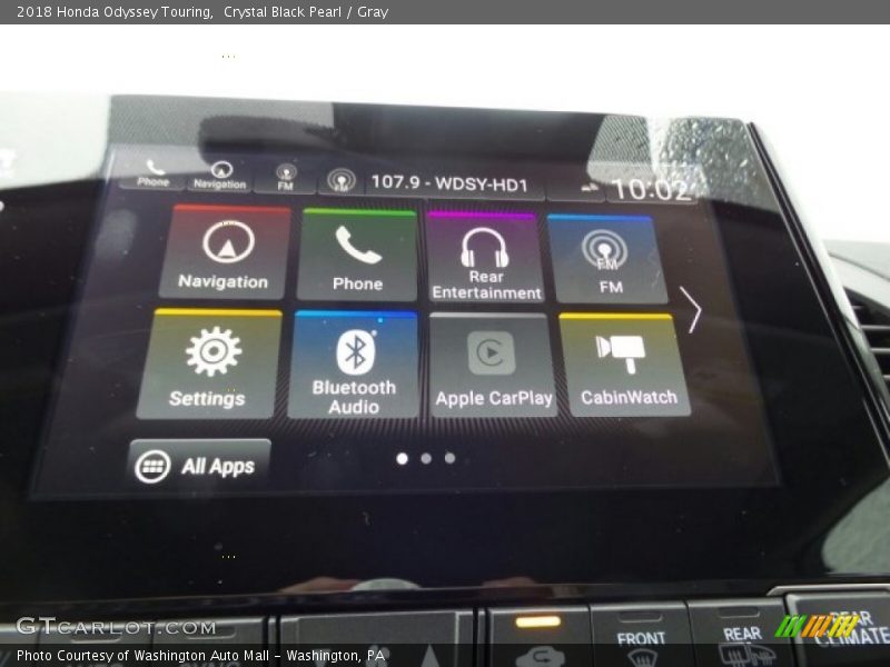 Crystal Black Pearl / Gray 2018 Honda Odyssey Touring