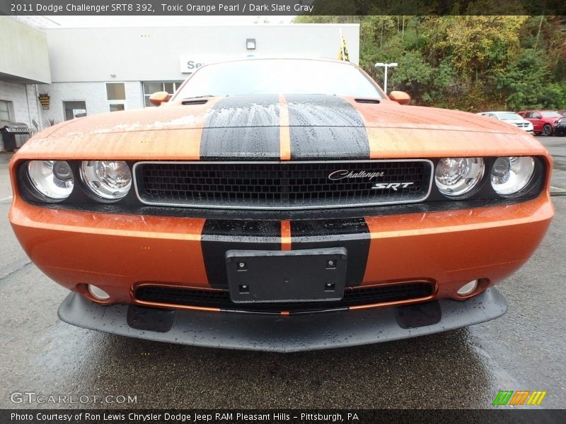 Toxic Orange Pearl / Dark Slate Gray 2011 Dodge Challenger SRT8 392
