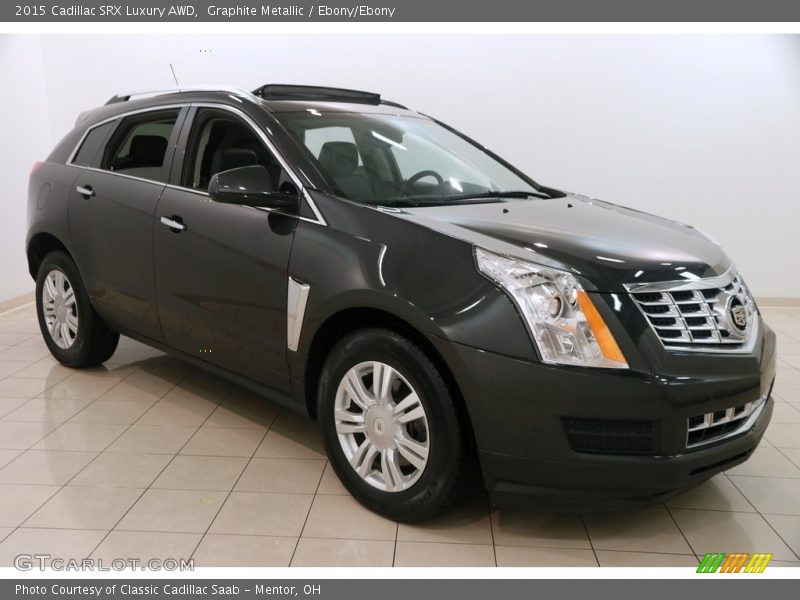 Graphite Metallic / Ebony/Ebony 2015 Cadillac SRX Luxury AWD