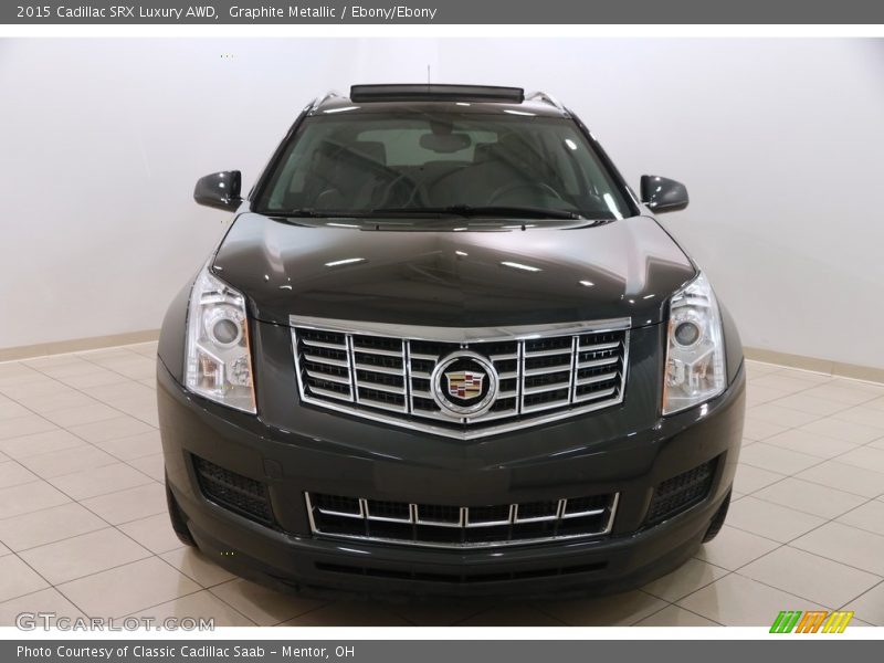 Graphite Metallic / Ebony/Ebony 2015 Cadillac SRX Luxury AWD