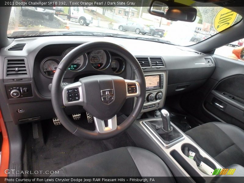 Toxic Orange Pearl / Dark Slate Gray 2011 Dodge Challenger SRT8 392