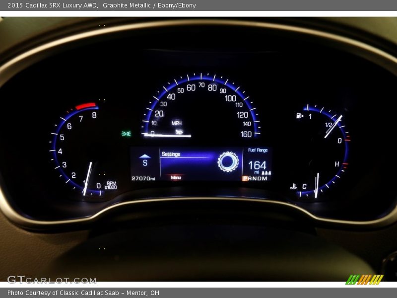 Graphite Metallic / Ebony/Ebony 2015 Cadillac SRX Luxury AWD