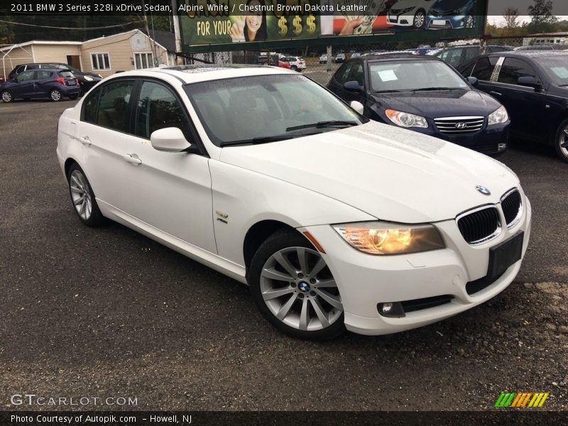 Alpine White / Chestnut Brown Dakota Leather 2011 BMW 3 Series 328i xDrive Sedan