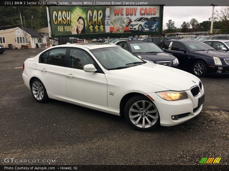 Alpine White / Chestnut Brown Dakota Leather 2011 BMW 3 Series 328i xDrive Sedan