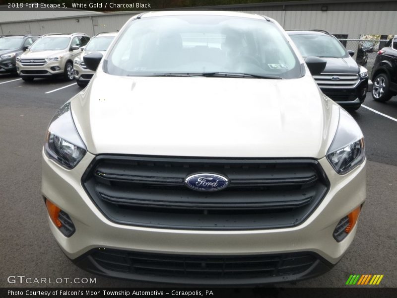 White Gold / Charcoal Black 2018 Ford Escape S