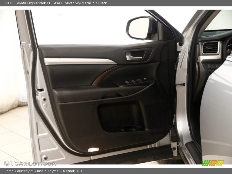 Silver Sky Metallic / Black 2015 Toyota Highlander XLE AWD