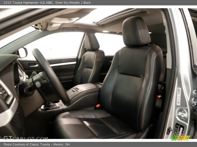 Silver Sky Metallic / Black 2015 Toyota Highlander XLE AWD