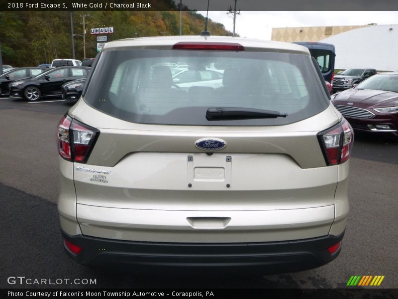 White Gold / Charcoal Black 2018 Ford Escape S