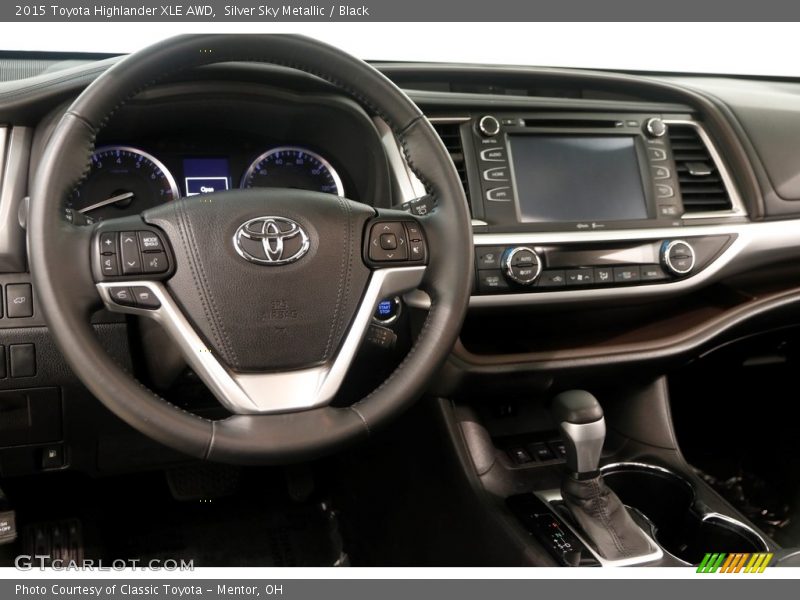 Silver Sky Metallic / Black 2015 Toyota Highlander XLE AWD