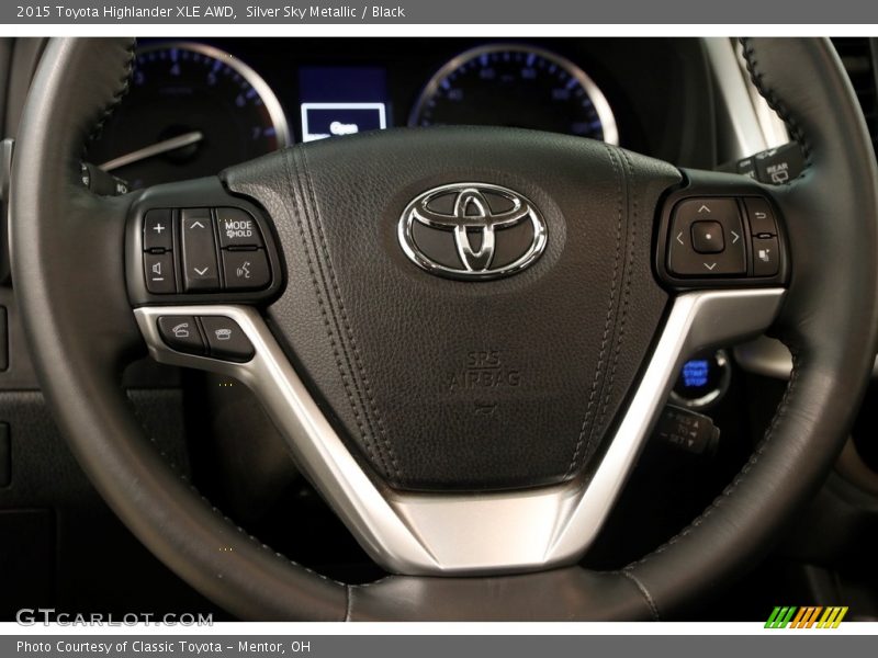 Silver Sky Metallic / Black 2015 Toyota Highlander XLE AWD