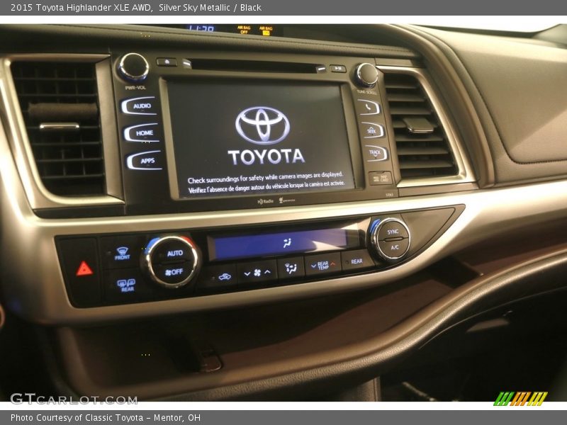 Silver Sky Metallic / Black 2015 Toyota Highlander XLE AWD