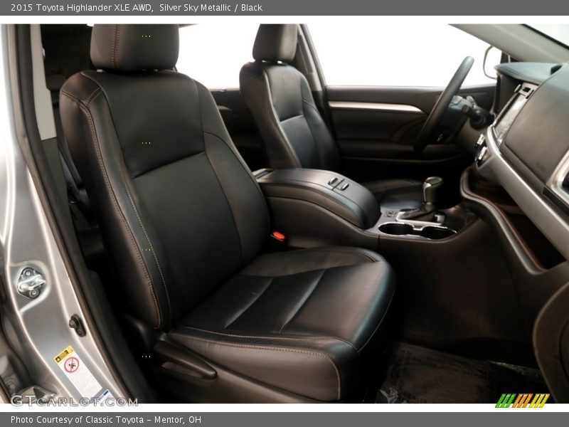 Silver Sky Metallic / Black 2015 Toyota Highlander XLE AWD