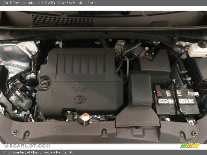 Silver Sky Metallic / Black 2015 Toyota Highlander XLE AWD