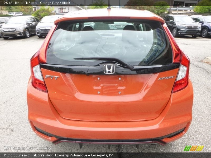 Orange Fury / Black 2018 Honda Fit Sport