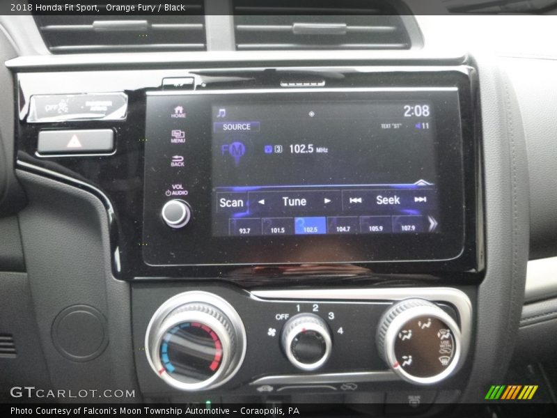 Orange Fury / Black 2018 Honda Fit Sport