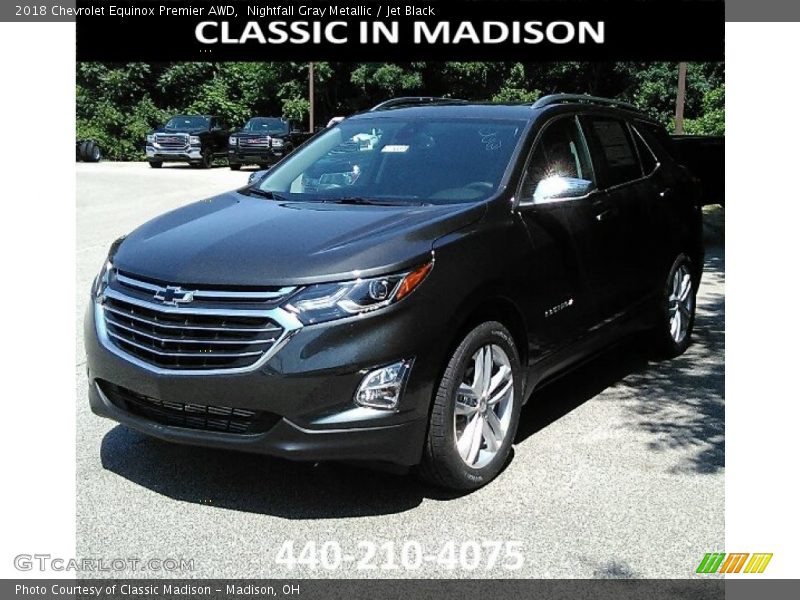 Nightfall Gray Metallic / Jet Black 2018 Chevrolet Equinox Premier AWD