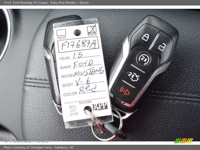 Ruby Red Metallic / Ebony 2015 Ford Mustang V6 Coupe