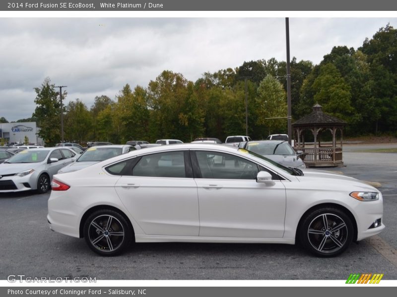 White Platinum / Dune 2014 Ford Fusion SE EcoBoost