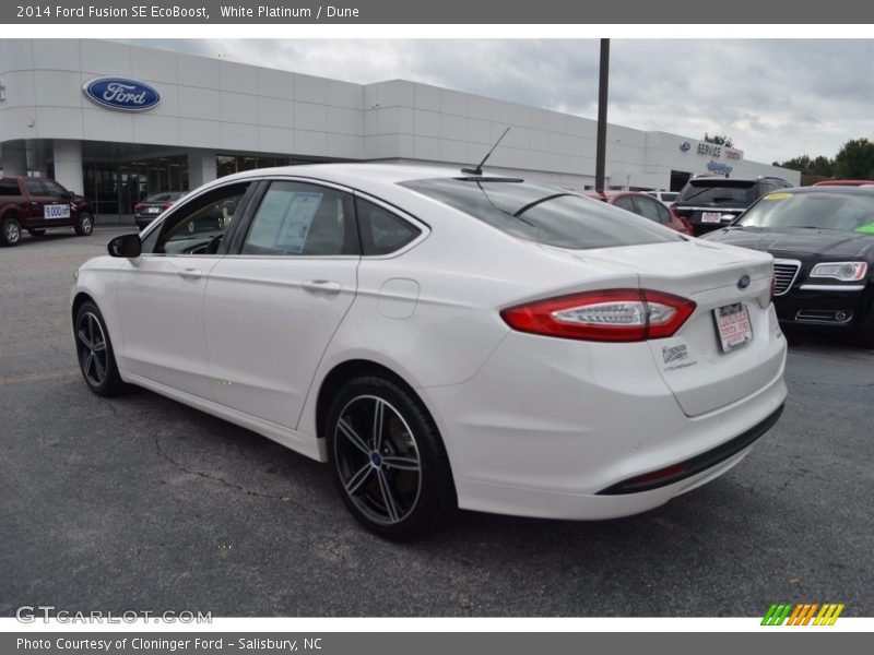 White Platinum / Dune 2014 Ford Fusion SE EcoBoost