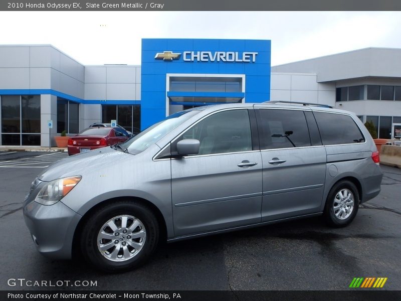 Slate Green Metallic / Gray 2010 Honda Odyssey EX