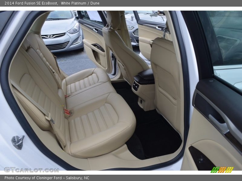 White Platinum / Dune 2014 Ford Fusion SE EcoBoost