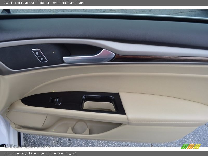 White Platinum / Dune 2014 Ford Fusion SE EcoBoost