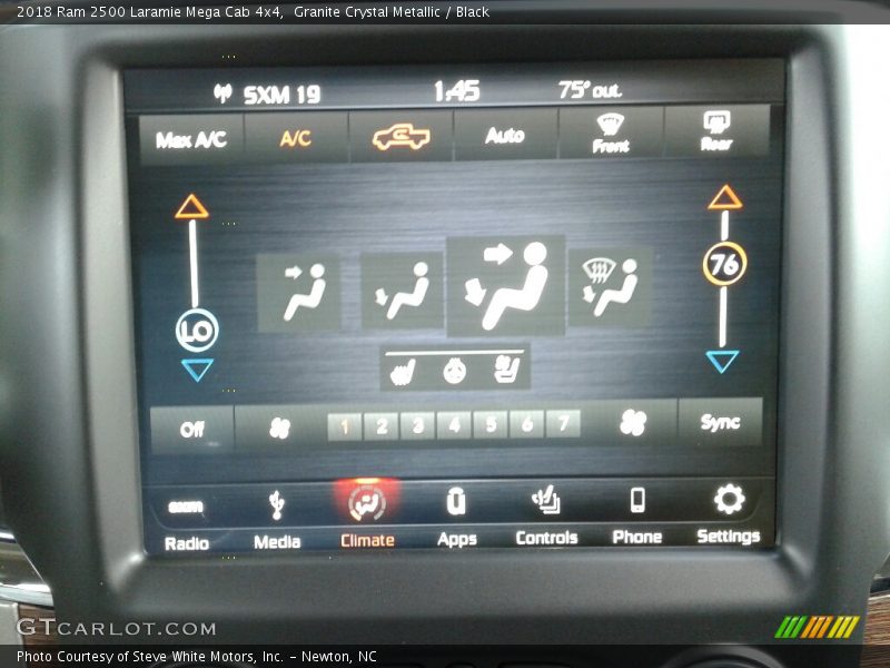 Controls of 2018 2500 Laramie Mega Cab 4x4