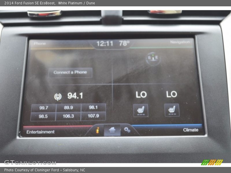White Platinum / Dune 2014 Ford Fusion SE EcoBoost