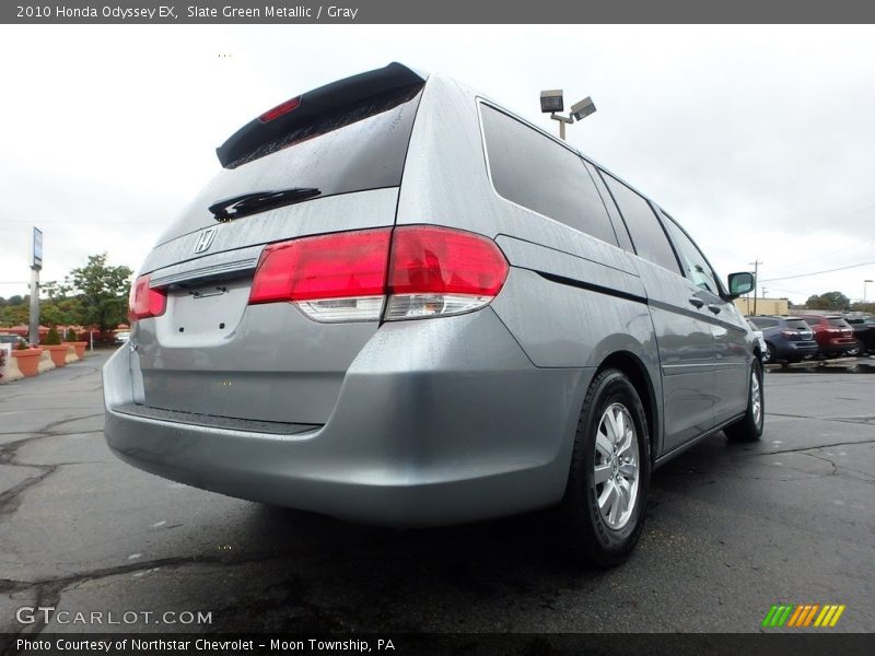 Slate Green Metallic / Gray 2010 Honda Odyssey EX
