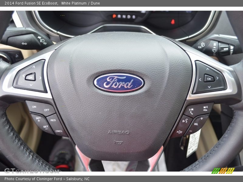 White Platinum / Dune 2014 Ford Fusion SE EcoBoost