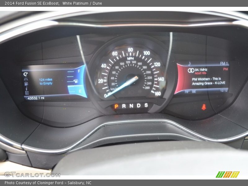 White Platinum / Dune 2014 Ford Fusion SE EcoBoost