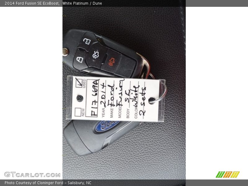 White Platinum / Dune 2014 Ford Fusion SE EcoBoost