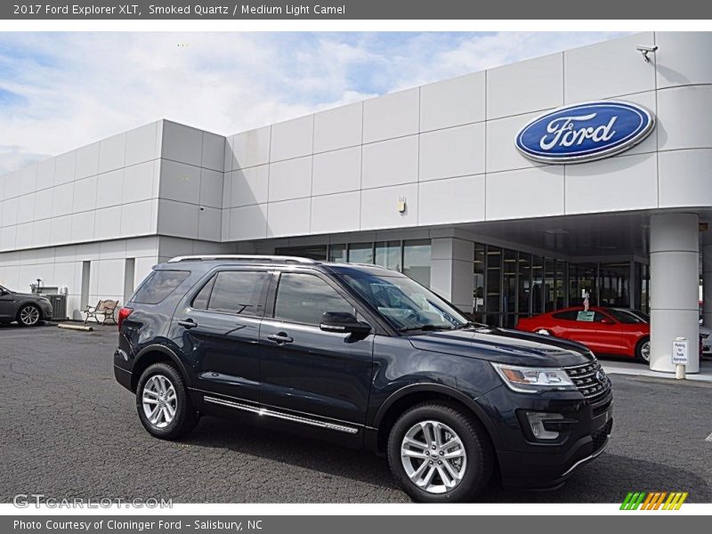 Smoked Quartz / Medium Light Camel 2017 Ford Explorer XLT