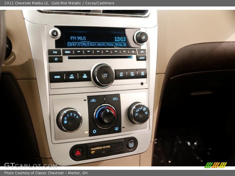 Gold Mist Metallic / Cocoa/Cashmere 2011 Chevrolet Malibu LS