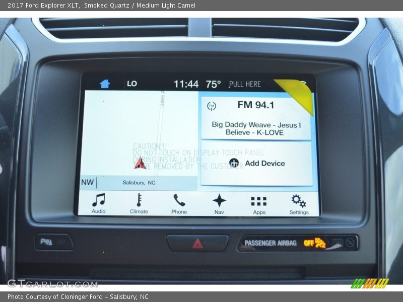 Smoked Quartz / Medium Light Camel 2017 Ford Explorer XLT