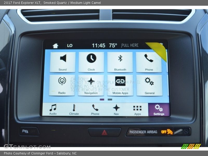 Smoked Quartz / Medium Light Camel 2017 Ford Explorer XLT