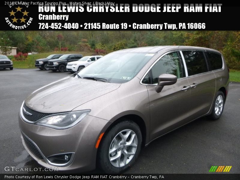 Molten Silver / Black/Alloy 2018 Chrysler Pacifica Touring Plus