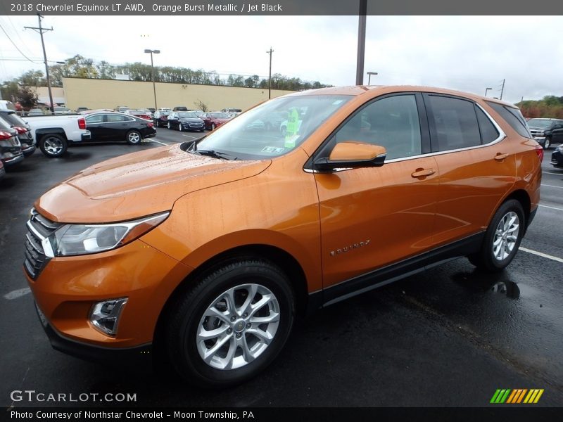 Orange Burst Metallic / Jet Black 2018 Chevrolet Equinox LT AWD