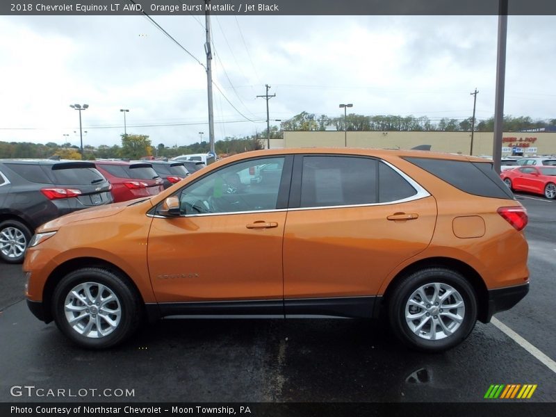Orange Burst Metallic / Jet Black 2018 Chevrolet Equinox LT AWD