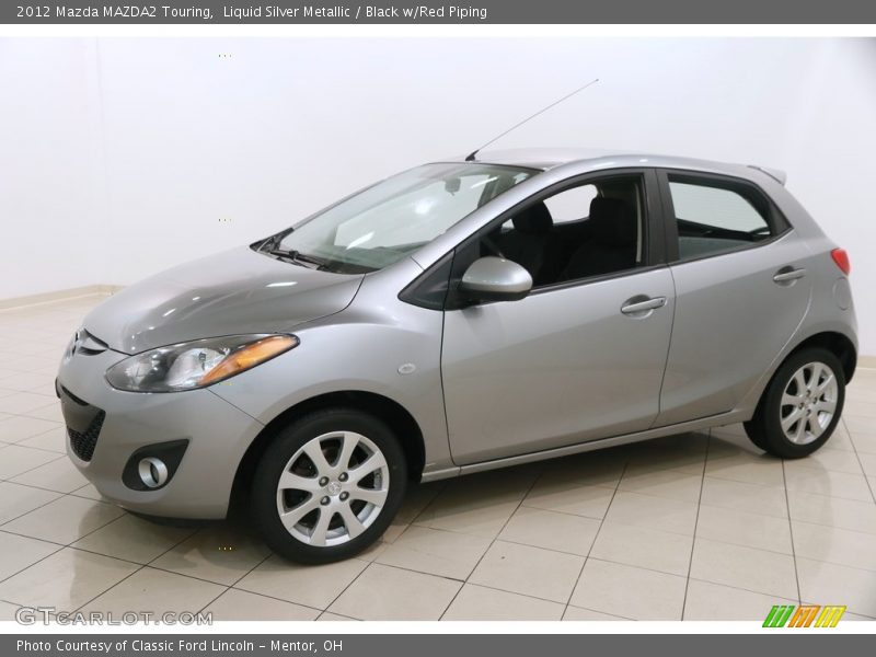 Liquid Silver Metallic / Black w/Red Piping 2012 Mazda MAZDA2 Touring