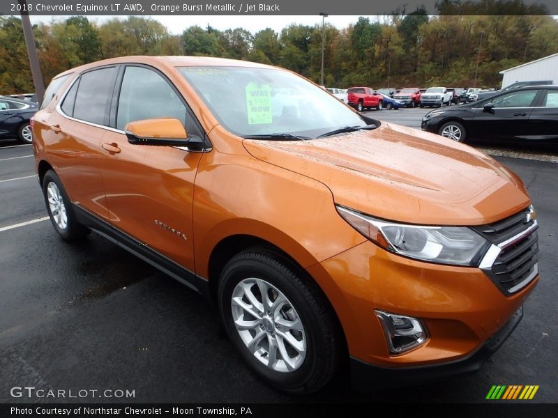 Orange Burst Metallic / Jet Black 2018 Chevrolet Equinox LT AWD