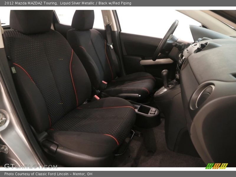 Liquid Silver Metallic / Black w/Red Piping 2012 Mazda MAZDA2 Touring
