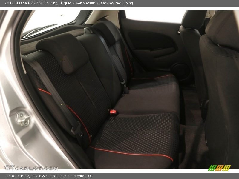 Liquid Silver Metallic / Black w/Red Piping 2012 Mazda MAZDA2 Touring